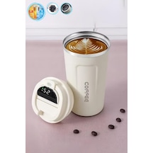 510ml Termos, Dokunmatik Derece Göstergeli Bardak Termos, Vakumlu Termos, Mug Termos, Çelik Termos Çok Renkli