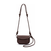 Nura Collection Kadın Mini Kapaklı Çapraz Çanta - Kahve Kahverengi - 925656893 Kahverengi