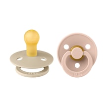Bibs Colour İkili Kauçuk Emzik- Vanilla/blush 0-6 Ay Krem - Pudra