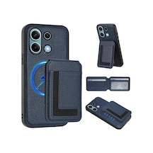 Redmi Note 13 4g Cx01 Çıkarılabilir Magsafe Manyetik Kart Çantası Telefon Kılıfı Koyu Mavi