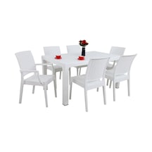 Depootoptan Mandella Elit 90 x 150 CM Rattan 2 Elit Koltuk 4 Elit Sandalye Masa Ta (533390025) Kahverengi