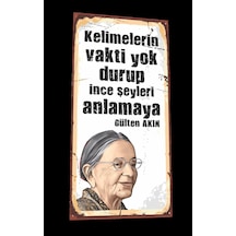 Gülten Akın mini retro ahşap poster
