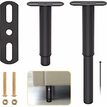 Mufunye Geri Çekilebilir Mobilya İçin Ayarlanabilir Metal Yatak Ayakları Siyah Geri Çekilebilir Ağır Hizmet Tipi Yatak Destek Ayakları Dolap İçin Parçalar İle Çekyat Çerçeve Yedek Parçaları,