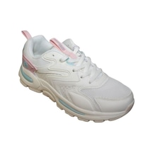 Lumberjack Kadın Beyaz Kalın Taban Memory Foam Sneaker Spor Ayakkabı 001
