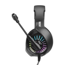 Xtrike Me GH-890 Oyuncu Kulaklığı RGB Işıklı Kulak Üstü Mikrofonlu Tasarım - ZORE-219212 Siyah