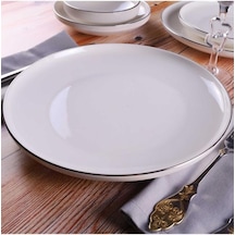 Galeri Kristal Semazen 27 Cm Servis Tabağı Krem Platin File