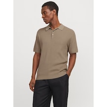 Jack & Jones Jprcccooper Knıt Polo Ss Sn Greige Renkli