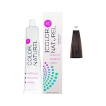 Color Amonyaksız Vegan Doğal Besleyici Kalıcı Saç Boyası 100 Beyaz Kapama 1 Paket 2 X 50 Ml Boya Oksidan Koyu Kahve