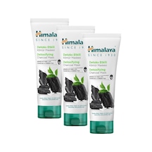 Himalaya Since 1930 Detoks Etkili Arındırıcı Yüz Maskesi, Aktif Kömür, Yeşil Çay, Parabensiz, Tüm Ciltler, 75 Ml 3 Paketi