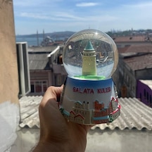 Galata Kulesi Büyük Boy Işıklı Müzikli Otomatik Püskürten Kar Kür