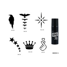 Airbrush Tattoo Kuşlar Ve Yıldızlar Spray Tattoo Geçici Sprey Dövme Seti
