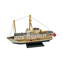 Dekoratif Metal Gemi İstanbul Yolcu Vapuru 34cm