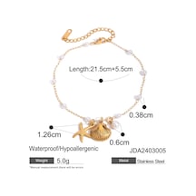 Taboshangwu Youthway Paslanmaz Çelik Yılan Zincir Halhal 2024 Şık Takı Doğal Taş Boncuk Kadınkırmızı Kırmızı