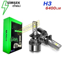 H3 Led Xenon Şimşek Etkili 6400 Lm