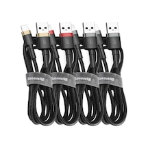 Baseus Type-c Cafule Hızlı Şarj Kablosu Usb 3a 1 M - Kırmızı - Catklf-b09