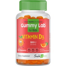 Gummy Lab Çocuklar için Vitamin D3 Mandalina 60 Gummies