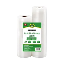 Novisan 1 Adet 20cm 5 Metre + 1 Adet 25cm 5 Metre toplam 10 Metre Vakum Poşeti Bobini Tırtıklı