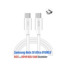 Samsung Note 20 Ultra Uyumlu Şarj Kablosu 25w Hızlı Type-c Kablo Max 60w
