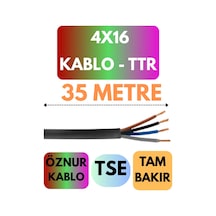 Öznur 4x16 Ttr Kablo Metre Seçenekli Siyah - 35 Metre