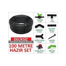 16 Mm Damlama Sulama Hortum Seti 100mt Deliksiz
