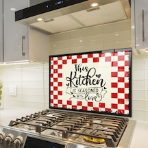 Decorita Cam Ocak Arkası Koruyucu | Kitchen Love | 49,5cm x 76cm