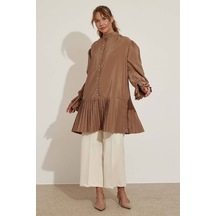 Hooopstore Pilise Detaylı Camel Gömlek