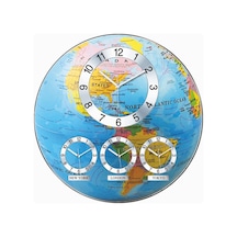 Antik Küre Dünya Saati Çok Renkli