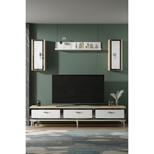 Tvr1801dbs - Tuna Tv Ünitesi Safirmeşe-beyaz Sılver 180cm Safirmeşe - Beyaz - Sılver