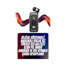 Makaralı - 178 - Bluetooth Kulaklık Telefon Uyumlu Makaralı Tf Kart Girişli - Novapazr - Güç Göstergeli