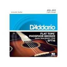 DADDARİO EFT16 FLAT TOPS PHOSPHOR BRONZE LİGHT TAKIM TEL AKUSTİK