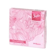 Kumaş Dokulu Lüks Pembe Peçete 33x33 Cm - 30 Adet