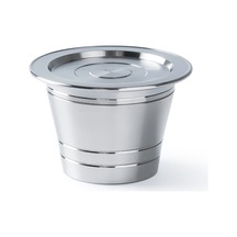 Fosenze Paslanmaz Çelik Yeniden Kullanılabilir Kahve Kapsülü - 4g Kapasiteli, Instant Multı-pod 68 Mb Uyumlu Gümüş