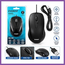 Bezos Kablolu Usb Işıklı Optik Mouse 1200 Dpı Bzoshb