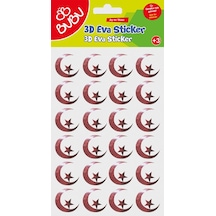 Bu-bu Simli Eva Sticker Yvr.türk Bayrağı Bubu-sts048 Çok Renkli