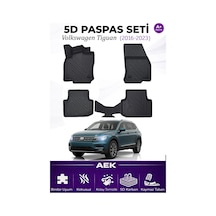 Volkswagen Tiguan 2016-2023 Araca Özel Havuzlu "karbon" Paspas Ta