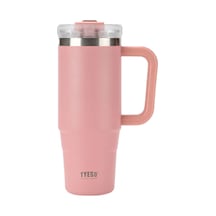 Tyeso Qq Termos Sızdırmaz Pipetli Çift Duvarlı Vakumlu 900ml Pembe
