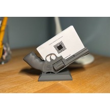 3d Tasarım Revolver Altıpatlar Kartvizitlik - Masaüstü Not Tutucu Ve Dekoratif Ofis Aksesuarı