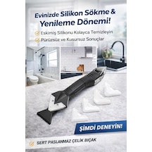Silikon Sökme Uygulama Seti Derz Kazıyıcı, Fayans Temizleyici, Çok Amaçlı Ev Tamir Aparatı Siyah