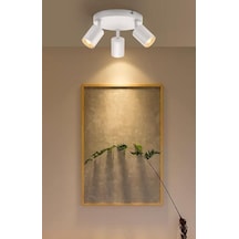 Mylights Spor Modern Üçlü Led Avize Spot Plofonyer Hareketli Avize Siyah