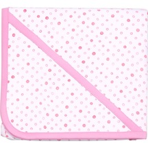 Puanlı Kız Bebek Penye Battaniye 88x88cm - Standart / Pembe Pembe