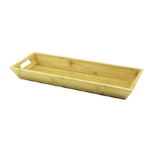 Pablıto Home Pbt-272 Ahşap Bambu Sunum Tepsisi Derin 4cm Dikdörtgen 16x40cm Çift Kulplu Diğer