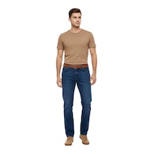 Erkek Büyük Beden Regular Kalıp Jeans Pantolon 320 Bgl-st05159 Petrol Mavi