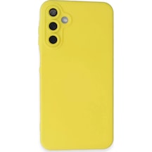 Newface Samsung Galaxy A05s Kılıf Nano İçi Kadife Silikon - Sarı
