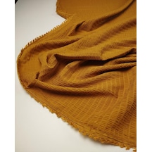 Hardal Renk Köpük Gofre Viskon Dokuma 130x220cm-10699 Hardal
