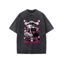 Snapbuy Vintage Yıkama Pamuklu Hanako Kun Tişört - Jibaku Shounen Anime Manga Kısa Kollukahverengierkek Kahverengi