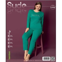 Sude K-4026 Bambu Battal Uzun Kol Kadın Pijama Takımı