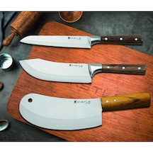Castle Mutfak Bıçak Seti 3 Parça Et Ekmek Sebze Meyve Şef Bıçağı