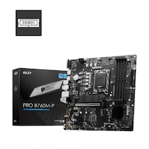 Msı Pro B760M-P Intel B760 6800 MHz (OC) DDR5 1700P mATX Anakart