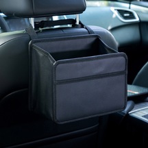 Araba Asılı Çöp Torbası Çok Fonksiyonlu Katlanır Saklama Kutusu, Model: H613 Litchi Deseni