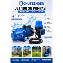 Otomatik Su Pompası 1.5 Hp Jet100p 1'' Parmak Hidrofor Pompa 45mt Dik Atar